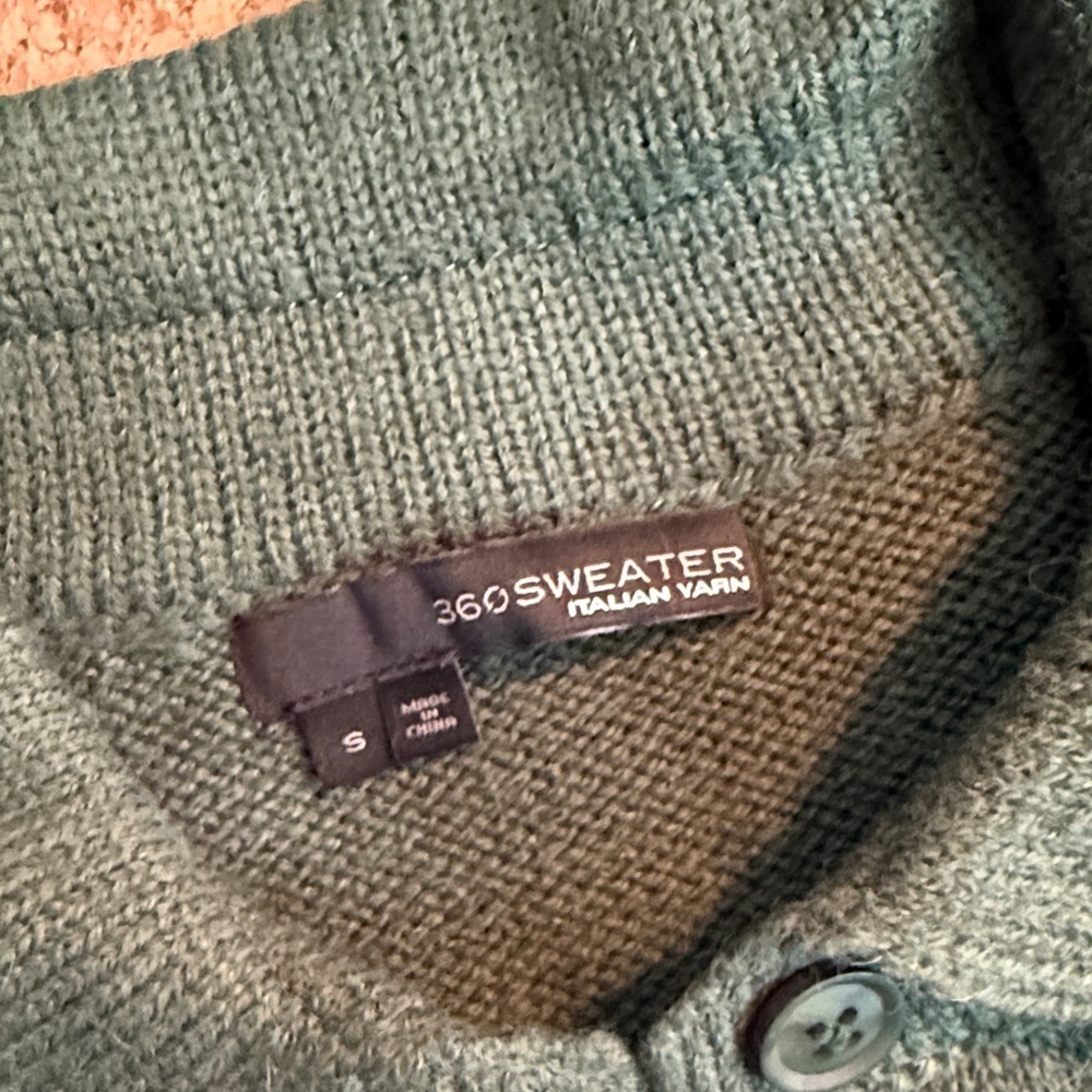 360 Sweater Italian Yarn Knit “Kali” Shacket in Hunter Green – Size Small - Picture 3 of 3